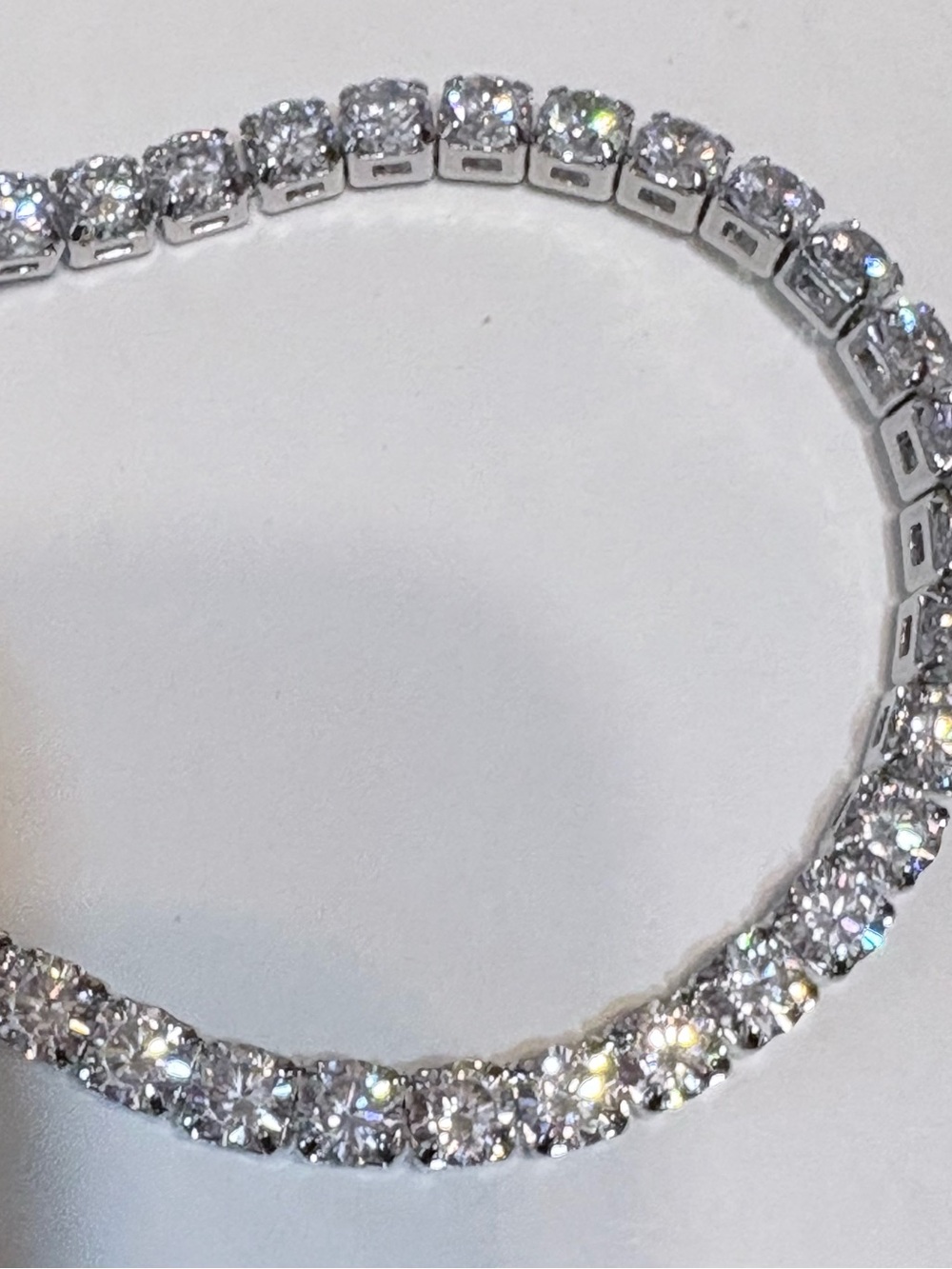 5 MM VVS1 Full Moissanite  Tennis Chain/ GRA Card   D color VVS1  21.65 i - Picture 5 of 7